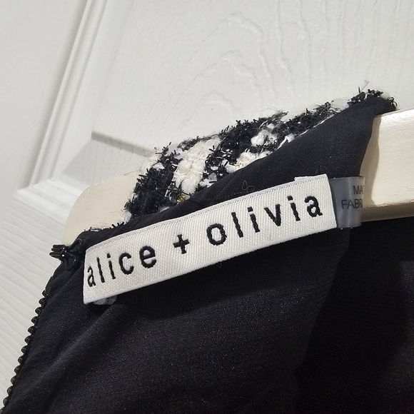 Alice + Olivia Clyde Houndstooth Tweed Sheath Dress - Picture 5 of 8